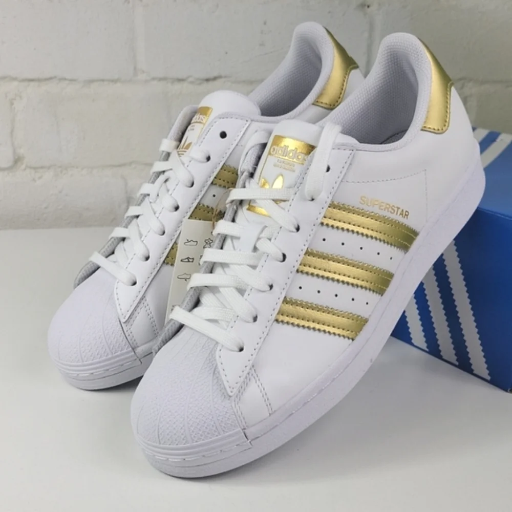 Adidas Originals Superstar White / Gold Womens Sizes - Picture 8 of 8